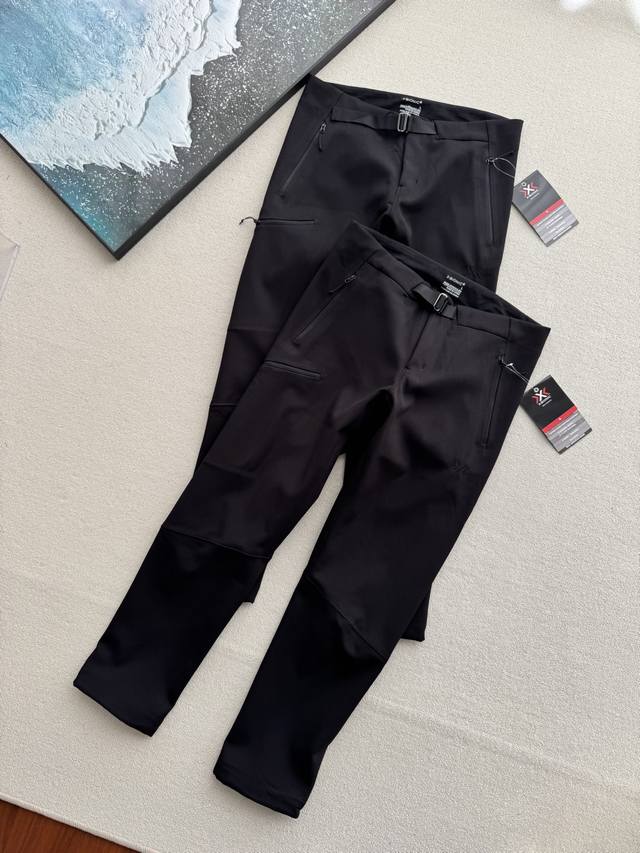 X-Bionic 风盾加绒Schoeller软壳裤男 秋冬季防风保暖登山长裤 DDD 颜色：黑色 DDD 尺码：S~3Xl DDD 专业面料，抗拉保型，弹力张弛