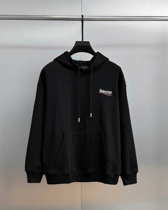 顶级版本.官网品质 DDD Balenciaga巴黎世家经典可乐刺绣Logo连帽卫衣 DDD 采用原板独家定制430克纯棉面料质感非常舒服柔软透气性强 100%