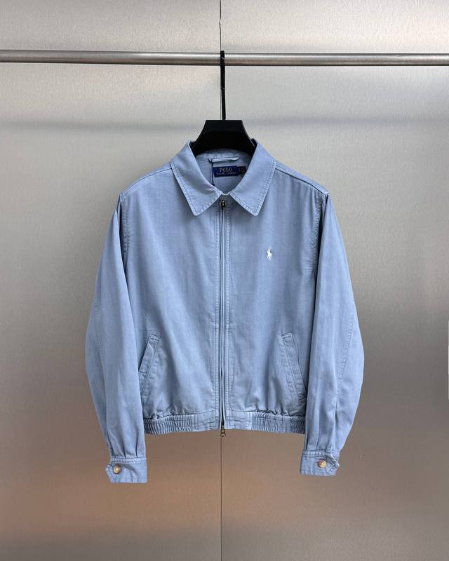 代购版本.专柜品质 DDD Ralph Lauren拉夫劳伦刺绣Logo拉链夹克夹克翻领外套[注意:尺码偏小] DDD 尺码: S-Xl DDD 颜色: 蓝色