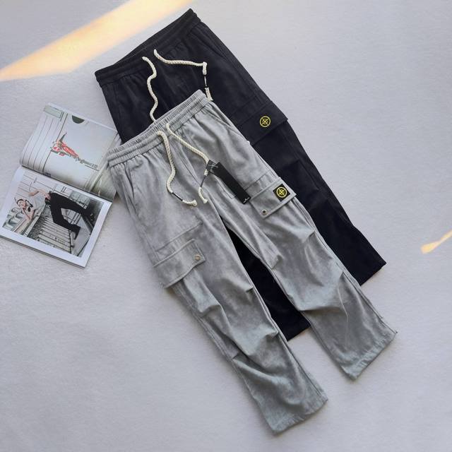 Stone Island 石头岛海外美式伞兵工装裤 DDD 官网同步发售 ，2025秋季新款休闲裤！时尚而干练的工装潮范儿裤子，重工打造 完美复刻！当下最流行的