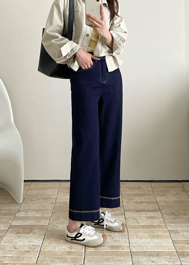 春季新款复古蓝款号96121防褪色蓝款号96122直腿王炸！超美刺绣四面弹直筒牛仔裤女高腰显瘦九分窄版阔腿裤，小雏菊牛仔 DDD 软膜四面弹环边刺绣显瘦九分直筒