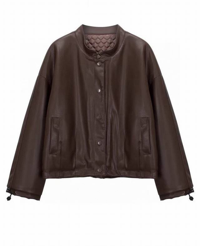 棉皮衣皮衣外套女秋冬新款高级感港风复古立领机车Pu皮棉服， 质感封神 秋冬必入！菱格夹棉皮质夹克，帅美双修的高级感 DDD 一件能穿十年的质感夹克 软而挺括的皮