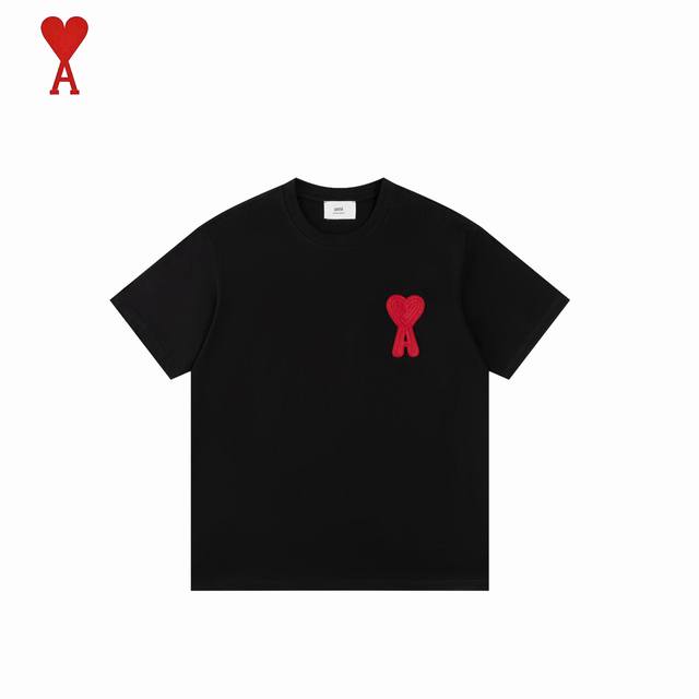 DDD Ami 25Ss 立体钩编爱心刺绣短袖 DDD 春夏揉进了春风里，让优雅尽情绽放8拒绝平庸 DDD 清爽自然，经典再经典，超多明星博主的日常穿搭T恤，低