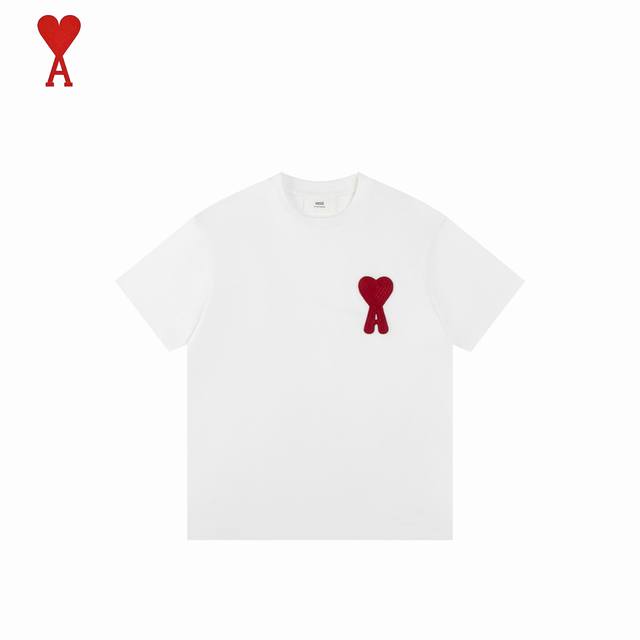 DDD Ami 25Ss 立体钩编爱心刺绣短袖 DDD 春夏揉进了春风里，让优雅尽情绽放8拒绝平庸 DDD 清爽自然，经典再经典，超多明星博主的日常穿搭T恤，低