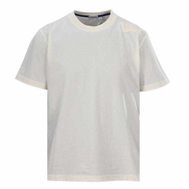 Burberry巴宝莉Bbr 贴布战马刺绣短袖T恤 DDD 原版4800购入，面料材质定制定然15S精棉平纹面料 230G，罗纹32S双纱拉架 300G，不变形