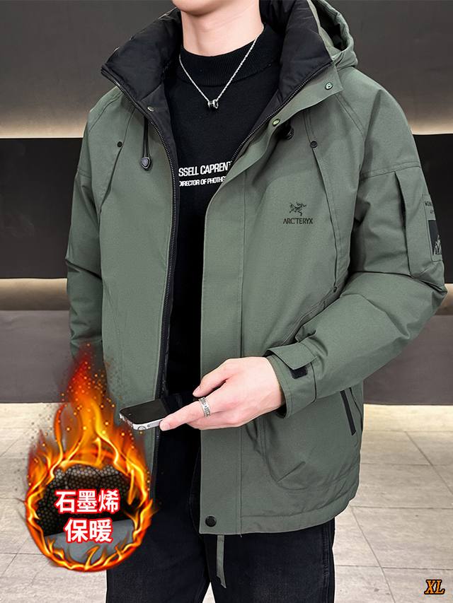 Arc’Teryx始祖鸟 独家实拍上新冬季高品质石墨烯棉衣加棉加厚冲锋衣棉服冬装防风保暖夹克连帽工装外套，本季主打，货源充足，放心主推，高端品质，经典设计，做工