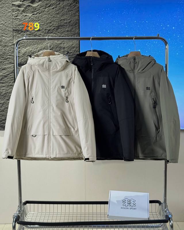 Kolon Sport可隆防泼水立体标男士棉服冲锋衣外套 DDD 新款功能性棉衣，柜子品质 防风防水，版型超级正 上身效果极佳 挺阔有质感 DDD 户外功能黑科