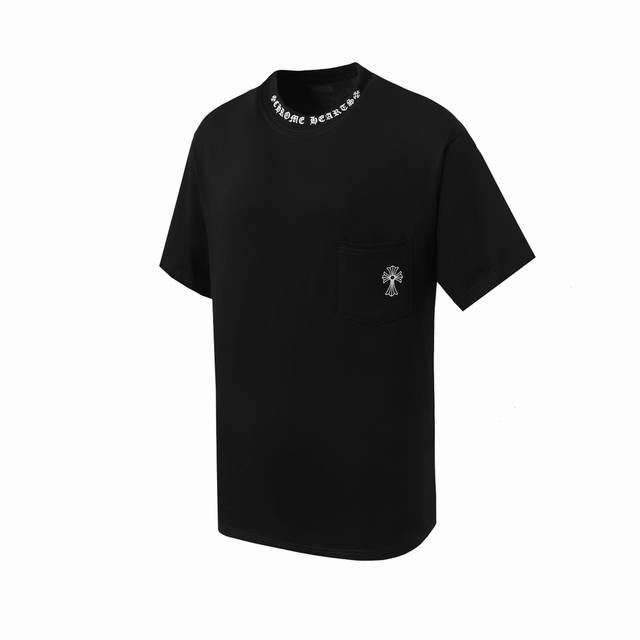 高版本Chrome Hearts克罗心 梵文十字印花短袖！胸口小口袋+手臂+后背大幅标志性印花，组成完美的艺术品。面料使用32支 克全棉双纱面料，纹路清晰可见，