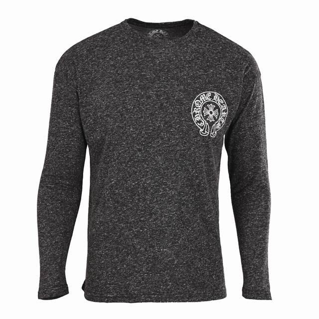 Chrome Hearts克罗心Ch 复古梵文后背国旗星条长袖T恤 DDD 面料采用130克强捻100%冰丝棉面料 手感爽滑 穿着舒适 轻薄透气 可做防晒。定染