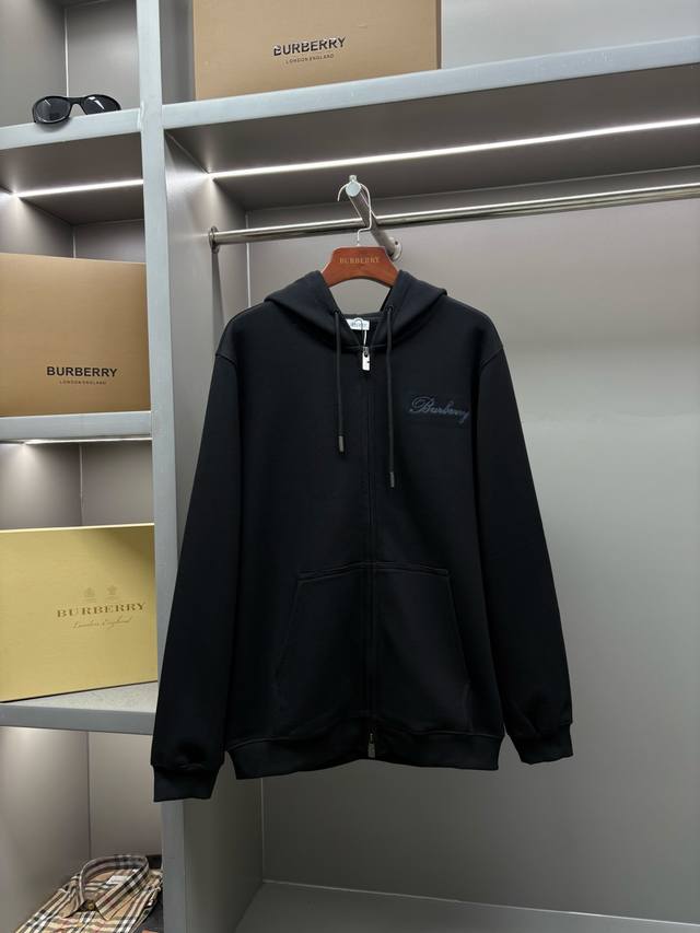 格纹草书风格徽标装饰棉质拉链连帽卫衣 DDD 25Ss Bur王牌尖货，镇店之宝 25 Ss草书风格格纹图案拉链连帽卫衣 现货秒发 迟来的渠道好货好款！Bur王