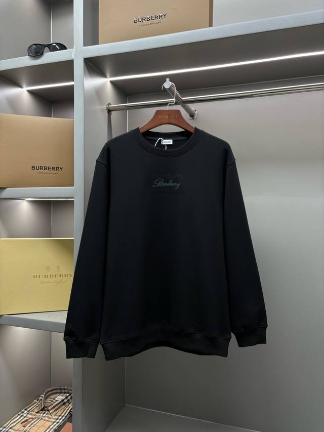 格纹草书风格徽标装饰棉质圆领卫衣 DDD Bur王牌尖货，镇店之宝 25 Ss草书风格格纹图案圆领卫衣 现货秒发 迟来的渠道好货好款！Bur王牌渠道单，合肥代工