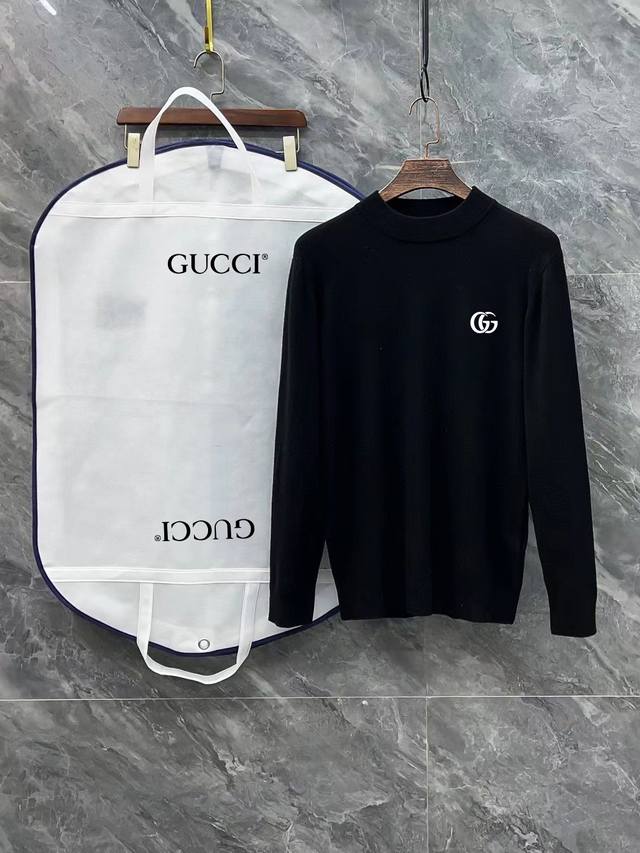 Gucci 古奇3标齐全 经典印花字母半高领毛衣 DDD 精品羊毛混纺毛衫 男女款高端定制臻品系列 隶属品牌高端主线 专利顶级纱线混纺 以创新来阐释常规款式 面