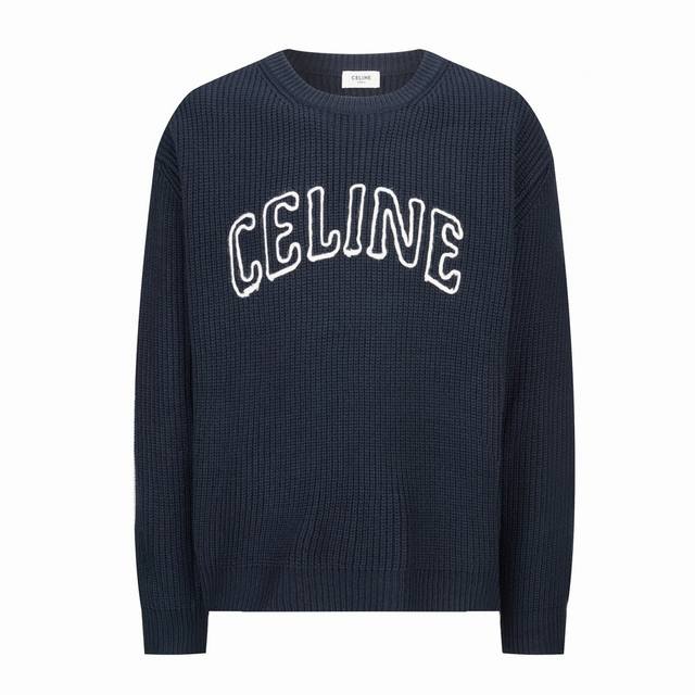 官网1:1原单品质 DDD Celine 24Ss 镂空刺绣圆领毛衣 DDD 原11,500购入，面料采用百分百纯羊毛纱线定织，上身舒适柔软，克重700克。采用