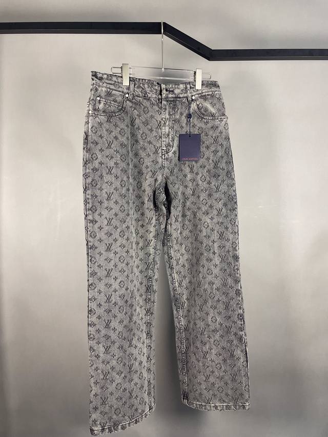 Louis Vuitton路易威登 秋冬新款灰色牛仔裤 DDD