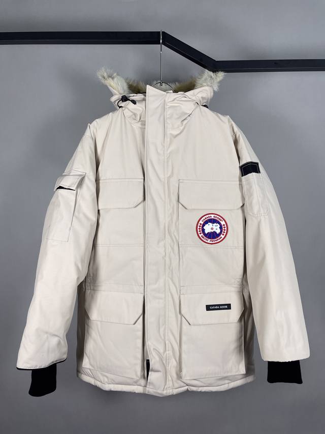 最高版本，正品级别 DDD 加拿大鹅Canada Gooes 24新款08款 情侣款远征款派克大衣经典羽绒服 新款大鹅羽绒服：颜色 米白色 DDD 尺码：Xs.