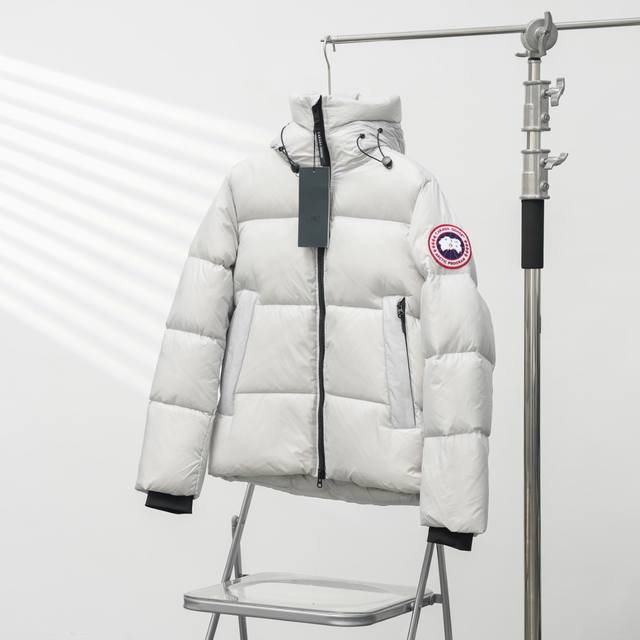Canada Goose丨加拿大鹅2252泡芙连帽羽绒服 DDD 配色：灰白红标 DDD 尺码：Xs-Xxl DDD