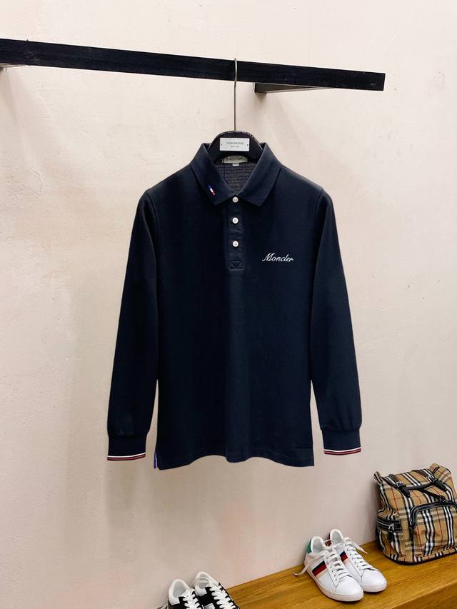 蒙口 新款男士长袖翻领Polo衫！经典商务男款，高端男装的天花板级别的商务男款！简约时尚大气不失优雅，单穿内搭体面过人，品质控 细节控的闭眼带走，低调又奢华有内