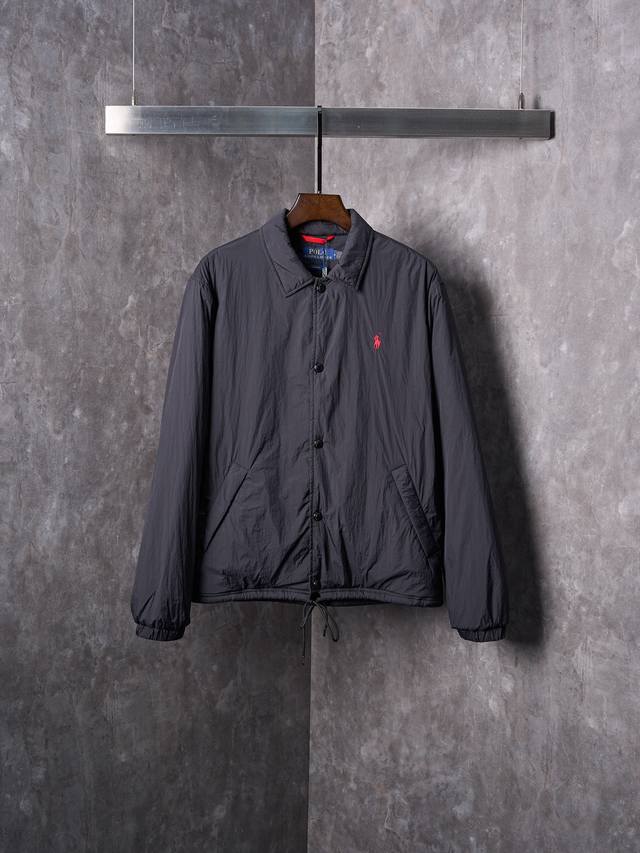 实物挂拍 Ralph Lauren 拉夫劳伦 DDD 小马红标轻薄棉服翻领教练夹克外套 DDD 现货 S M L Xl DDD 材质：高密度尼龙塔夫绸 DDD