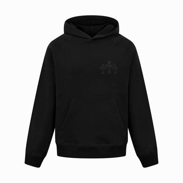 Ch 克罗心十字架梵文刺绣连帽卫衣 黑色 DDD 原版15,998购入开发，面料采用定制重磅堡垒交织空气棉 质感十足 厚重扎实 以经典黑为幕 赋予深邃的感官奢享