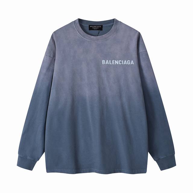 灰兰 DDD 新款上架 66-6129，秋冬新款Ba*Le#Nc#Iag#A长袖T恤，外穿打底，纯棉32支双纱面料，洗水工艺，质感柔软，厚度适中 ，Os版型，慵