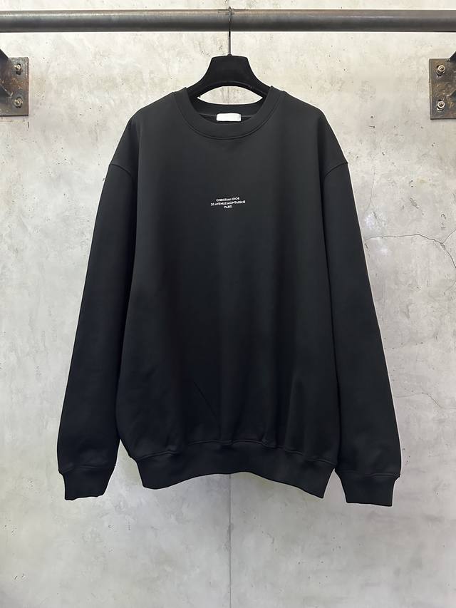 Dior迪奥 25Ss Montaigne圆领套头卫衣 DDD 面料：采用500克精梳棉双股毛圈卫衣料 胶浆印花 DDD 定制五金 螺纹 辅料 对版对位 男女同