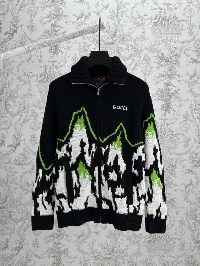 G家 25Ss新款Altitude滑雪系列 饰山景图案嵌花拉链前襟长袖夹克外套 男款 DDD 码数:S.M.L.Xl. DDD