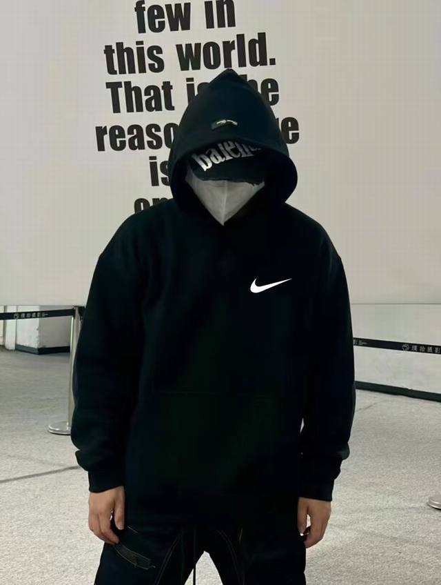 银狐绒加厚 DDD Nike 耐克个性彩绘涂鸦冬季加绒加厚连帽卫衣 DDD 高端冬季加绒卫衣系列 DDD 甄选530G银狐绒加厚面料 区别市场便宜货200G低廉