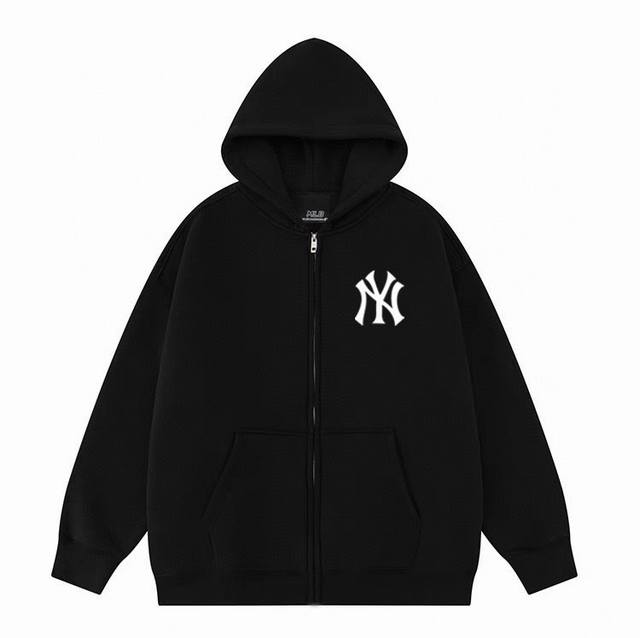 银狐绒加厚 DDD Mlb Yankees-Ny冬季加绒加厚开衫拉链连帽卫衣外套 DDD 高端冬季加绒拉链卫衣系列 DDD 本款甄选530G银狐绒加厚面料 区别