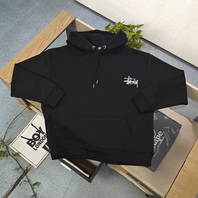 款号：Xb137 高品质 DDD 2025新款Stussy斯图西冰块骰子字母图案Logo印花休闲情侣连帽加绒卫衣，经典永远不会过时、人手必备款，380G纯棉加绒