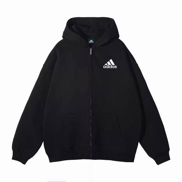 重磅银狐绒加厚 DDD Adidas阿迪达斯冬季加绒加厚连帽开衫拉链卫衣外套 DDD 高端冬季加绒拉链卫衣系列 DDD 甄选530G银狐绒加厚面料 区别市场便宜