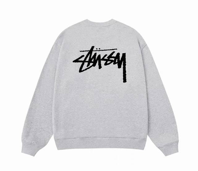 银狐绒加厚 DDD Stussy 斯图西经典大标冬季加绒加厚圆领卫衣 DDD 高端冬季加绒卫衣系列 DDD 本款甄选530G银狐绒加厚面料 区别市场便宜货200