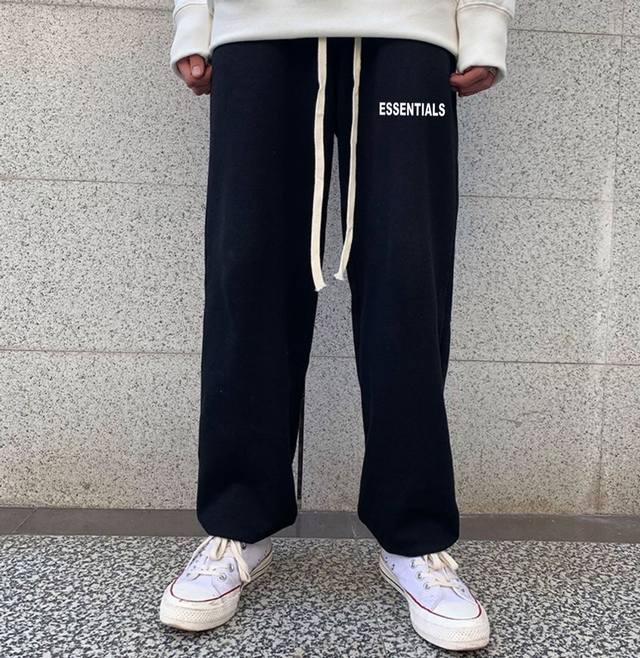 银狐绒加厚 DDD Fear Of God Fog Essentials复线宽松冬季加绒加厚卫裤束脚裤休闲裤 DDD ｜无敌版型｜｜男女同款｜ DDD 高端加绒