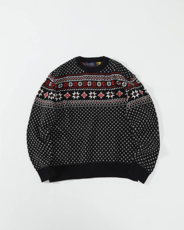 拉夫劳伦 Polo Ralph Lauren 限定秀款羊毛拼色毛衣 DDD 新年战袍就位，这件复古提花毛衣直接把氛围感拉满！懂行的人一眼就能看出它的用料诚意 5