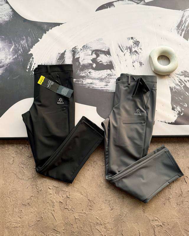 上新 DDD 凯乐石Kailas 冬季加绒加厚休闲商务刺绣Logo长裤 DDD 定制三防科技面料，多道工艺测试，高效防风+暴雨级防水，雨水泼溅瞬间滑落不渗透。