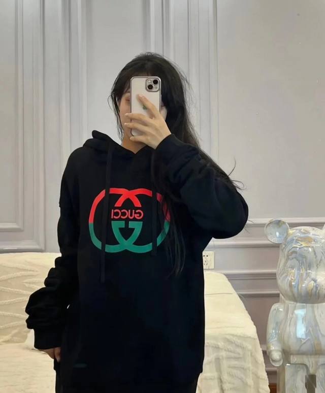 特价 库存：Xs 8 S 3 DDD 古驰 Gc 24Fw 红绿双G印花连帽卫衣 DDD 轻奢主义 男女日常通勤穿搭必备单品 正确版本 随意对比 DDD 详细特