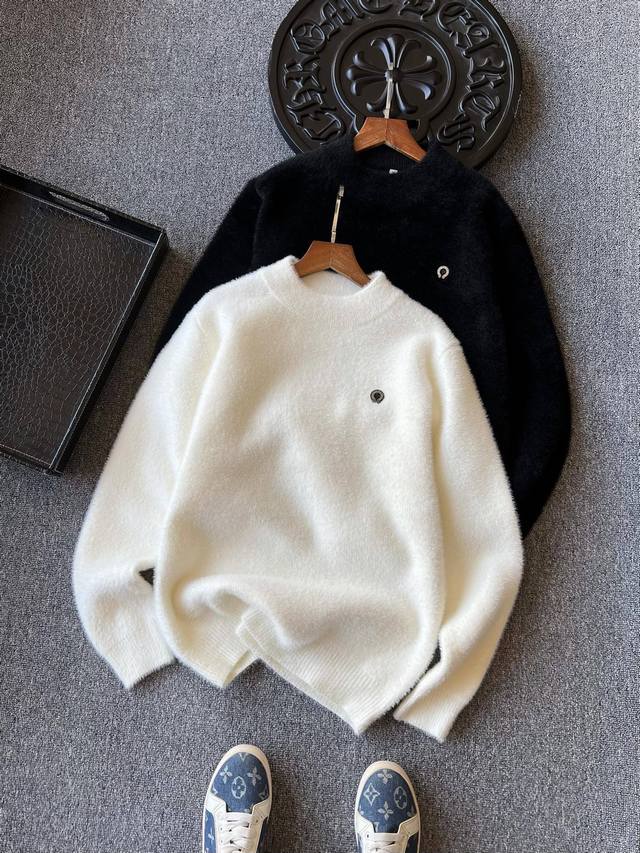 专柜一体天鹅绒！ DDD 人气爆款！Chrome Hearts 克罗心专柜新品天鹅绒圆领加绒毛衣！恒隆在售万元级，款号：2362 DDD 克罗心家今年最新一体天