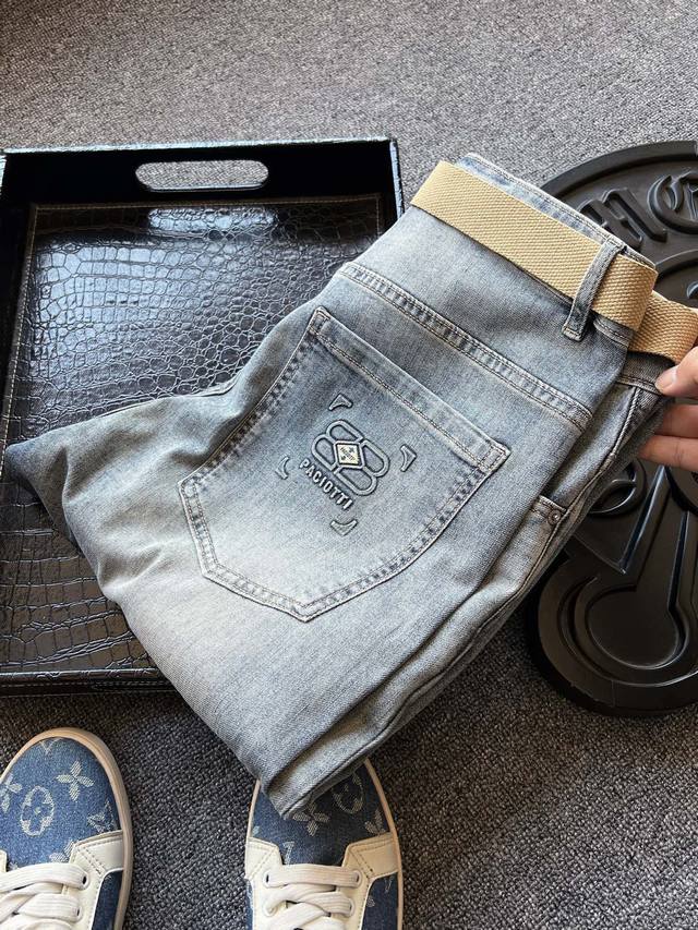 特价清仓收尾福利 专柜顶级赠送腰带！库存：33-34-35-36-38 DDD 人气爆款！Balenciaga 巴黎世家双B锁扣专柜新品重工轻奢牛仔裤！恒隆在售