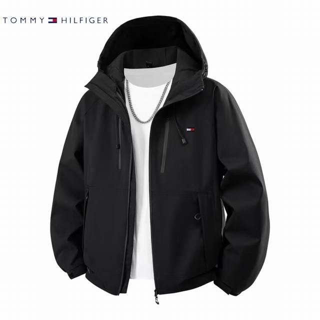 Tommy 汤米 26年春季男女情侣款户外防风防泼水耐磨软壳连帽外套 DDD 一体复合工艺，一件小众顶级户外的运动佳品，X猫同步在售2000+公价，平替不到一折