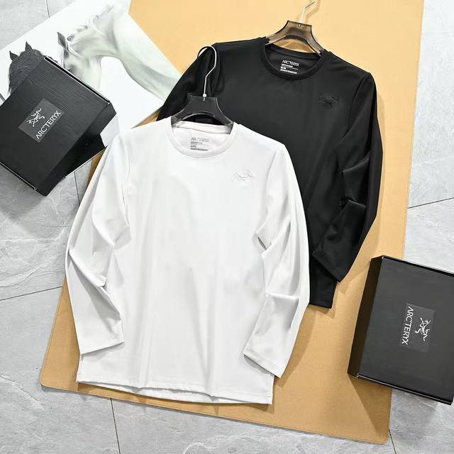 上新 一盒俩件 刺绣款 DDD 鸟刺绣Logo春季全棉长袖打底衫T恤 男女同款弹力运动内搭户外休闲打底衫长袖！官网同步！锦纶面料，德芙版丝滑的感受！ DDD 颜