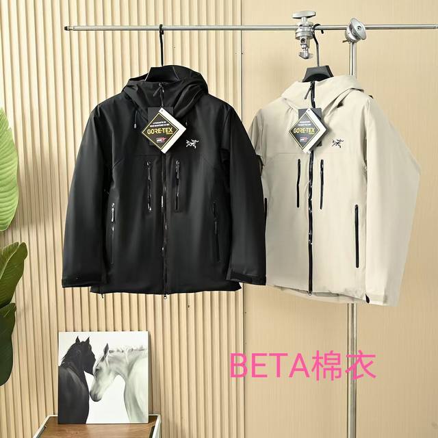 上新 货很正，且买且珍惜 DDD Arc`Teryx始祖鸟Beta Down Jacket 保暖 男子棉衣夹克 男女款冲锋衣 情侣款连帽棉服！ DDD 买菜连帽