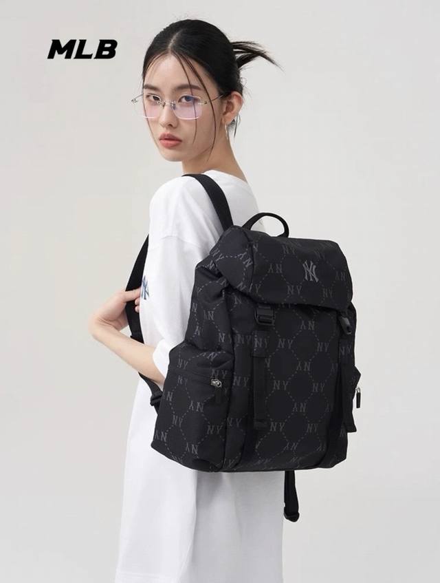 上新 原单高品质 DDD Mlb新款复古老花户外运动时尚休闲登山徒步双肩包 男女同款书包 大容量设计 分层有序 超高颜值 轻便舒适好携带 日常出玩旅行户外不二之