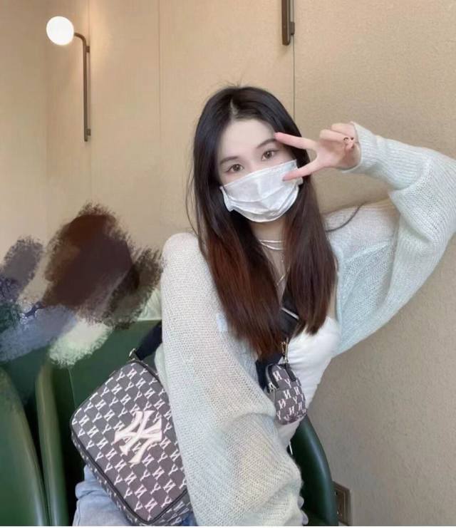 上新 原单高版本 DDD 韩国品牌Mlb专柜同款二合一相机包子母包 复古牛仔满印单肩包 复古老花高密度刺绣Ny斜跨包 全网爆 洋基迷可千万不要错过 男女同款 很