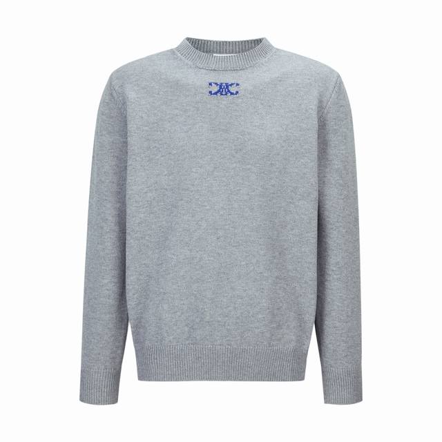 专柜1:1版本 ] DDD 品名: Celine赛琳 凯旋门提花针织圆领羊毛毛衣 DDD 款号：374 DDD 尺码：S-Xl DDD 颜色：黑色 灰色 DDD