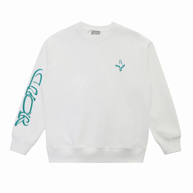 顶级版本] DDD 品名: Dior 迪奥 新款刺绣Logo标识休闲圆领卫衣 DDD 尺码：Xs-L DDD 颜色：黑色 白色 DDD 原版定制高克重420克柏