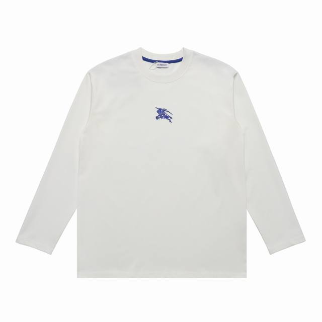 顶级版本] DDD 品名: Burberry巴宝莉 新款刺绣Logo休闲圆领长袖T DDD 款号: 040 DDD 尺码：S-Xl DDD 颜色：黑色 白色 D