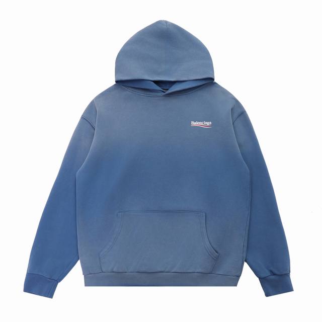 顶级版本] DDD 品名：Balenciaga巴黎世家 可乐波浪印花Logo洗水做旧连帽卫衣 DDD 尺码：S-Xl DDD 颜色：蓝色 紫色 DDD 版型: