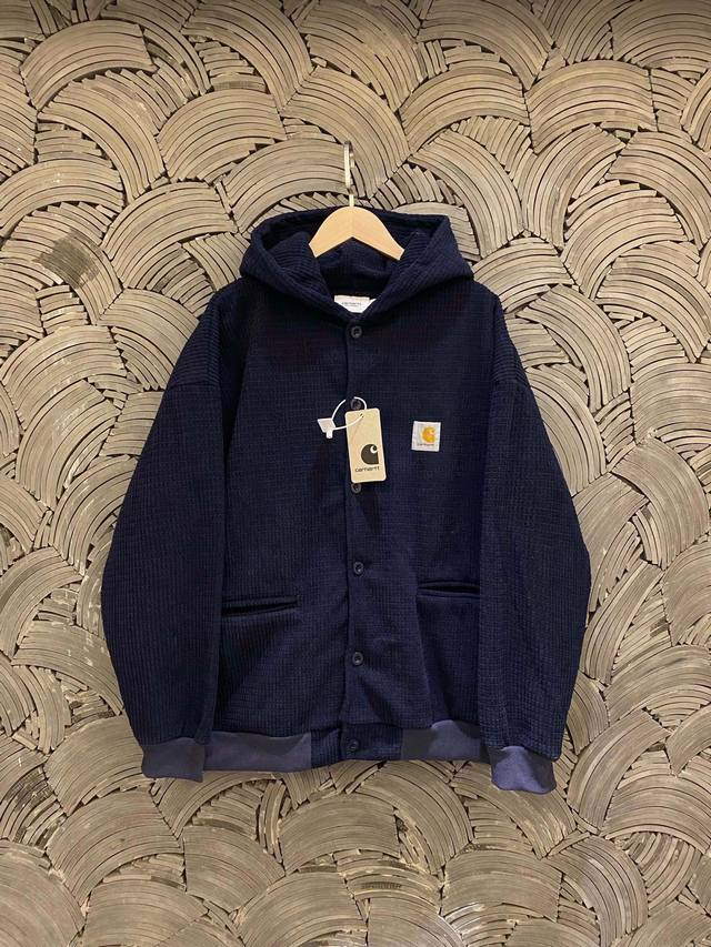 Carhartt卡哈特 加厚内里加绒华夫格绣标棉服外套情侣款 DDD Color: 藏青色 Size: M-Xl DDD M 肩宽59 胸围116 衣长67 C