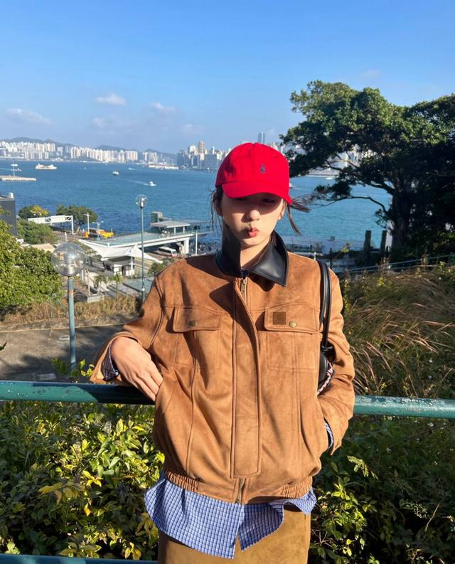 Carhartt卡哈特 皮标高品质麂皮绒拼接皮质翻领双层复古外套情侣款 DDD Color: 咖色 Size: M-Xl DDD M 肩宽57 胸围114 衣长