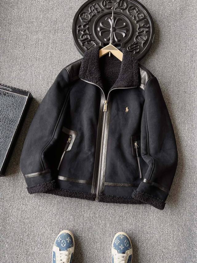 顶级皮毛一体！ DDD 人气爆款！Ralph Lauren 拉夫劳伦专柜新品双色皮毛一体羊毛皮草！恒隆在售万元级，款号：2506 DDD 拉夫劳伦家今年最新羊毛