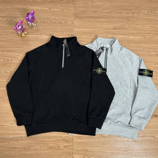 上新 DDD 石头岛25Ss春夏新款立领半拉链机能风套头卫衣，上身帅气百搭不挑人，休闲运动均可驾驭，经典永不过时绝佳出行穿搭必备单品 DDD 秋季一定闭眼入的百